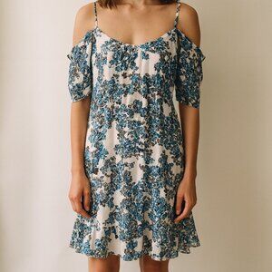 Parker Floral Off Shoulder Mini Dress Sz S